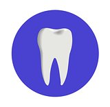 Teeth icon dentist flat vector sign or symbol. For dental clinic