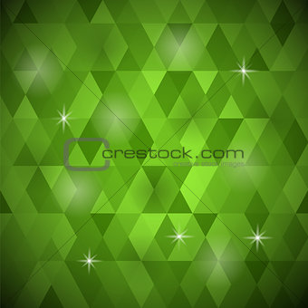 Green Geometric Retro Mosaic Pattern