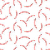 Cute cartoon sausages seamless vector pattern.