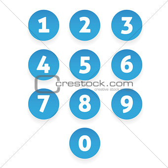 Number set circle button