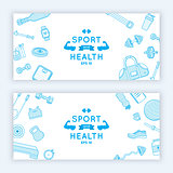 Sport and fitness banners.