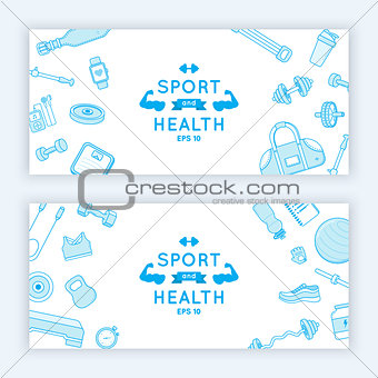 Sport and fitness banners.