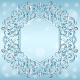 carved frame of ice for picture or photo