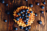 Waffle with Blueberry.