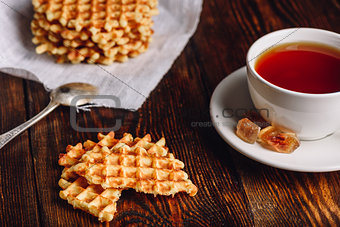 Waffle with Cup of Tea.