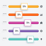 Vector illustration infographic five options