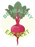 Inspiring hand drawn poster about the benefits of beet.