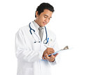 Medical doctor writing