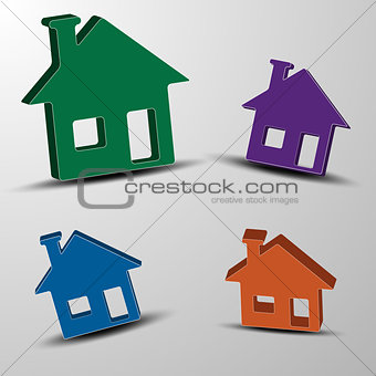 The vector set of 3d houses