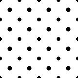 Polka dot bold vector seamless pattern.