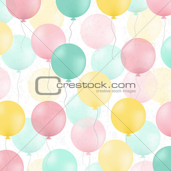 Postcard With Colorful Balloons