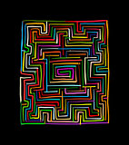 Labyrinth square, sketch for your design