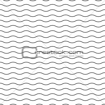 Wavy seamless striped pattern. Simple background.