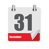 Calendar Flat Daily Icon. Vector Illustration Emblem. Element of