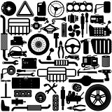 Vector Car Parts Pictogram