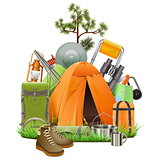 Vector Camping Tent