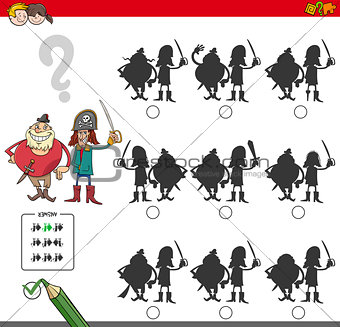 educational shadow game with pirates