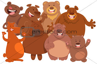 bears wild animal characters cartoon