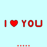 I love you it is icon .
