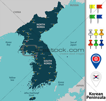 Map of Korean Peninsula