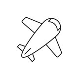 Airplane outline icon
