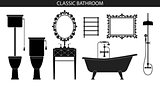 Classic old style furniture for the bathroom.