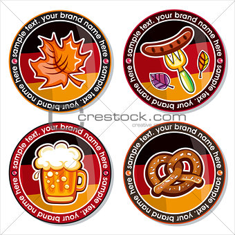 Oktoberfest vector set of drink coasters