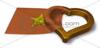 flag of vietnam and heart symbol - 3d rendering