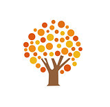 autumn tree vector illustration