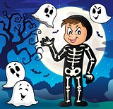 Boy in Halloween costume theme image 3