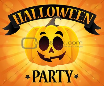 Halloween party sign composition image 1