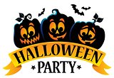 Halloween party sign theme image 1