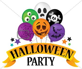 Halloween party sign theme image 4