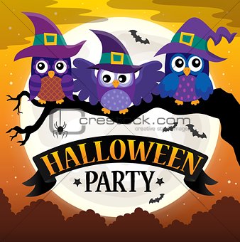 Halloween party sign theme image 7