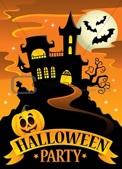 Halloween party sign theme image 8