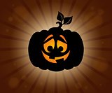 Halloween pumpkin silhouette topic 1