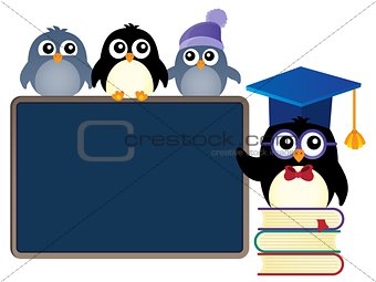 School penguins theme image 1