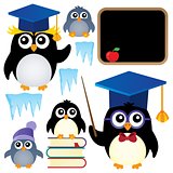 School penguins theme set 1