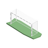 Gate for playing soccer in isometric, vector illustration.