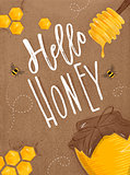 Poster hello honey craft