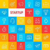 Vector Line Startup Icons
