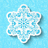 Christmas card with snowflake