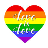 lgbt heart on white background