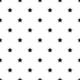 Star shape black and white seamless pattern.