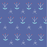 Christmas floral seamless vector pattern