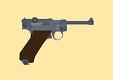 luger german ww2 world war 2 iconic pistols isolated