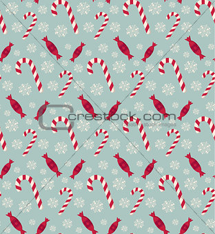 Christmas candies seamless pattern.