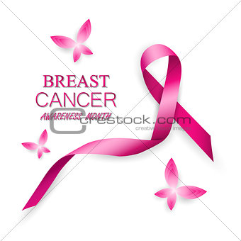 Breast cancer awareness pink ribbons.