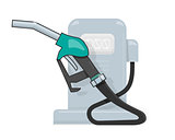 Gas station illustration, cartoon style for the web site.