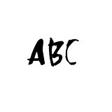 Letters ABC. Handwritten by dry brush. Rough strokes font. Vector illustration. Grunge style alphabet
